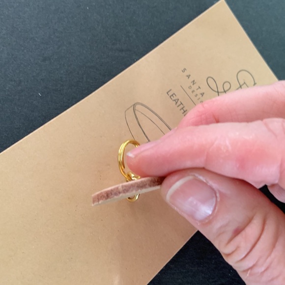 Leather Pet Tag, ‘Talk To The Tail’. - Picture 4 of 5